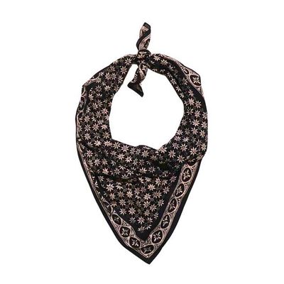 Alternate image for Large 39 Hand Dyed Batik Bandana, 100% Soft Cotton, Black Mirage