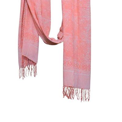 Alternate image for Handmade Batik Scarf - Soft Cotton - Golden Iris