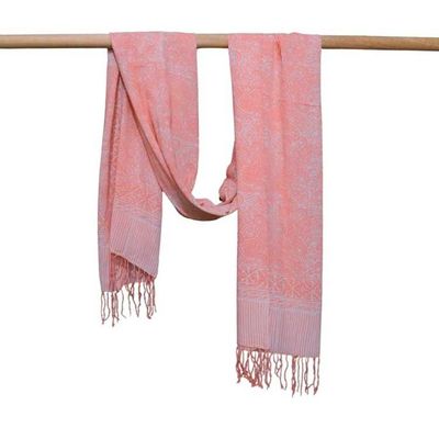 Alternate image for Handmade Batik Scarf - Soft Cotton - Golden Iris