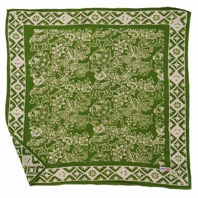 Alternate image for Hand Dyed Batik Bandana, 100% Soft Cotton, Green Serenity