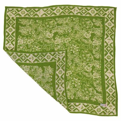 Alternate image for Hand Dyed Batik Bandana, 100% Soft Cotton, Green Serenity