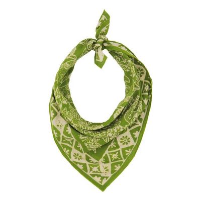 Alternate image for Hand Dyed Batik Bandana, 100% Soft Cotton, Green Serenity