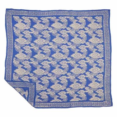 Alternate image for Large 39 Hand Dyed Batik Bandana, 100% Soft Cotton , Pewter Sky