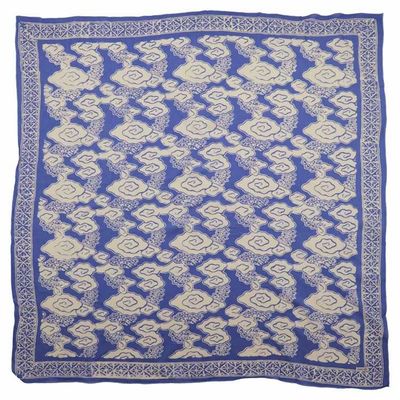 Alternate image for Large 39 Hand Dyed Batik Bandana, 100% Soft Cotton , Pewter Sky