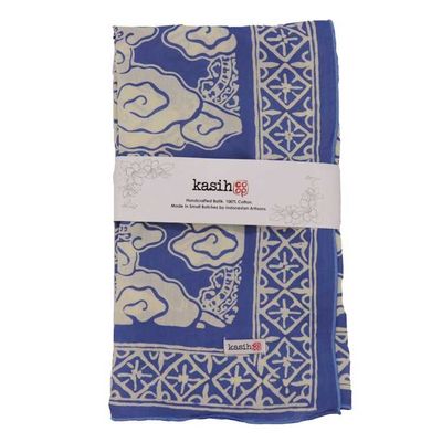 Alternate image for Large 39 Hand Dyed Batik Bandana, 100% Soft Cotton , Pewter Sky