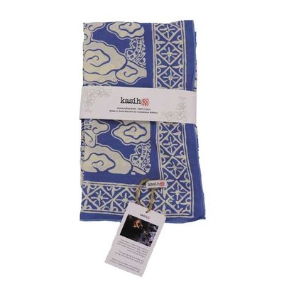 Alternate image for Large 39 Hand Dyed Batik Bandana, 100% Soft Cotton , Pewter Sky