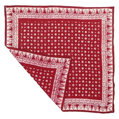 Alternate image for Hand Dyed Batik Bandana, 100% Soft Cotton, Celebrations, Red