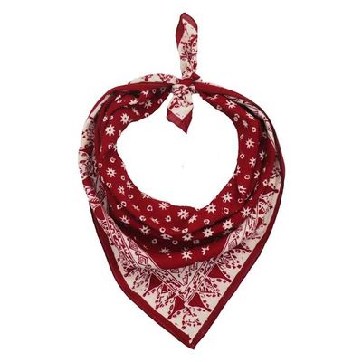 Alternate image for Hand Dyed Batik Bandana, 100% Soft Cotton, Celebrations, Red
