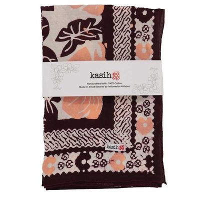 Alternate image for Hand Dyed Batik Bandana, 100% Soft Cotton, Fallen Leaf