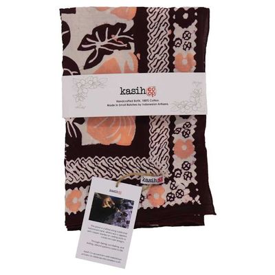 Alternate image for Hand Dyed Batik Bandana, 100% Soft Cotton, Fallen Leaf