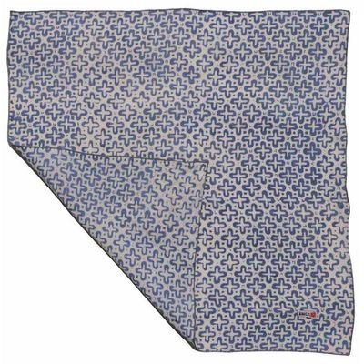 Alternate image for Indigo Botanically Dyed Batik Bandana, Natural Dye, Indigo Cross, Blue