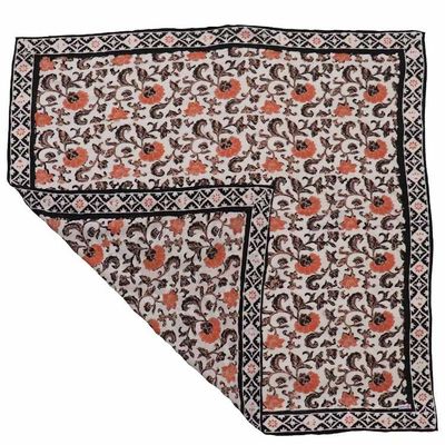 Alternate image for Large 39 Hand Dyed Batik Bandana, 100% Soft Cotton, Citrus Noir
