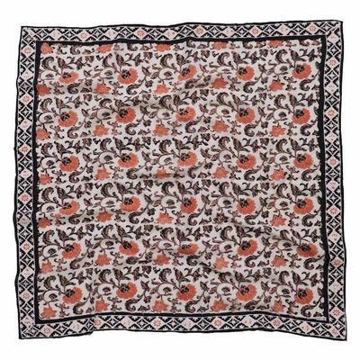 Alternate image for Large 39 Hand Dyed Batik Bandana, 100% Soft Cotton, Citrus Noir