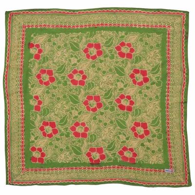 Alternate image for Hand Dyed Batik Bandana, 100% Soft Cotton, Sunset Sky in Green