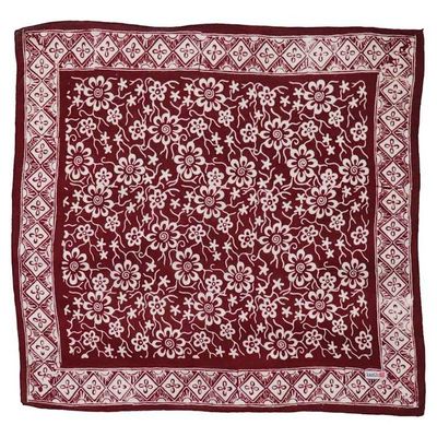 Image for Hand Dyed Batik Bandana, 100% Soft Cotton, Red Purple Maroon, Ban0247