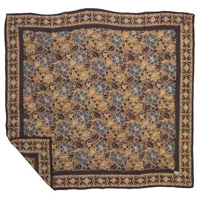 Alternate image for Large 39 Hand Dyed Batik Bandana, 100% Soft Cotton, Spotted Flowers