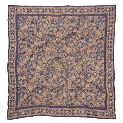 Alternate image for Large 39 Hand Dyed Batik Bandana, 100% Soft Cotton, Spotted Flowers