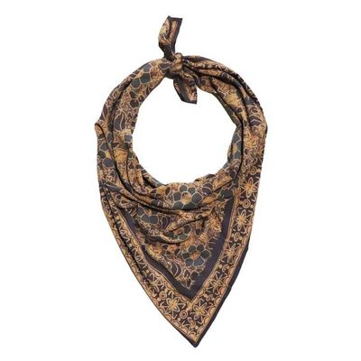 Alternate image for Large 39 Hand Dyed Batik Bandana, 100% Soft Cotton, Spotted Flowers