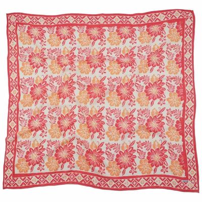 Alternate image for Large 39 Hand Dyed Batik Bandana, 100% Soft Cotton, Pink Bloom