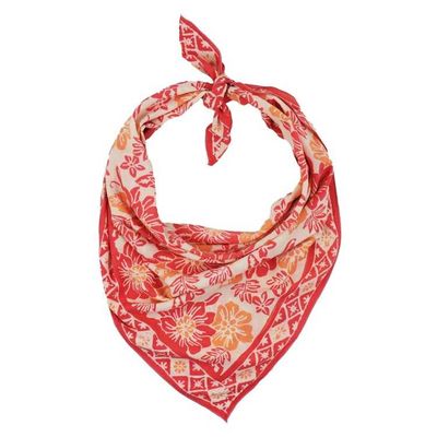 Alternate image for Large 39 Hand Dyed Batik Bandana, 100% Soft Cotton, Pink Bloom