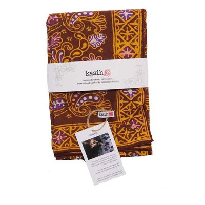 Alternate image for Large 39 Hand Dyed Batik Bandana, 100% Soft Cotton, Dusky fern