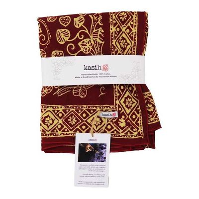 Alternate image for Large 39 Hand Dyed Batik Bandana, 100% Soft Cotton, Charmed Canopy