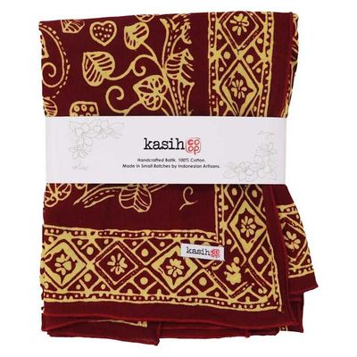 Alternate image for Large 39 Hand Dyed Batik Bandana, 100% Soft Cotton, Charmed Canopy