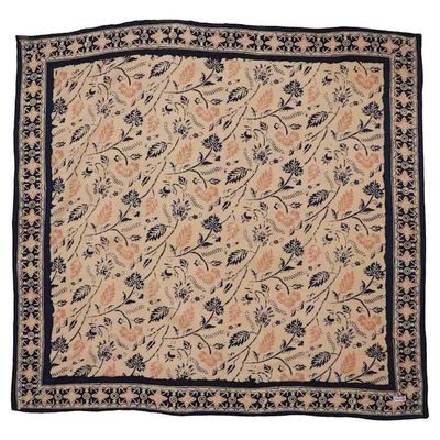 Alternate image for Large 39 Hand Dyed Batik Bandana, 100% Soft Cotton, Cream Blue, Woven Meadow,