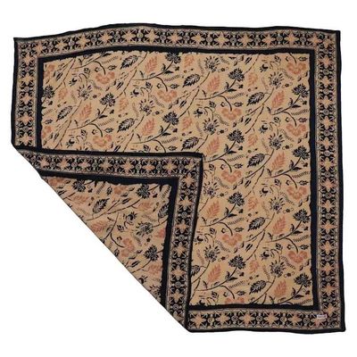 Alternate image for Large 39 Hand Dyed Batik Bandana, 100% Soft Cotton, Cream Blue, Woven Meadow,