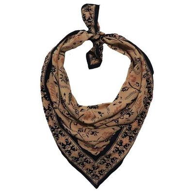 Alternate image for Large 39 Hand Dyed Batik Bandana, 100% Soft Cotton, Cream Blue, Woven Meadow,