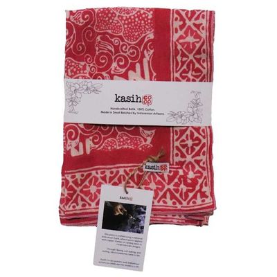 Alternate image for Large 39 Hand Dyed Batik Bandana, 100% Soft Cotton, Giant Padma in pink