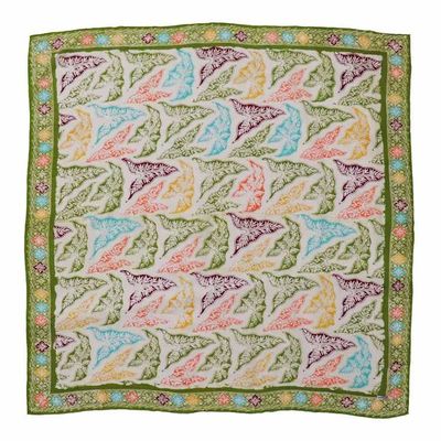 Alternate image for Large 39 Hand Dyed Batik Bandana, 100% Soft Cotton, Tropical Trapestry