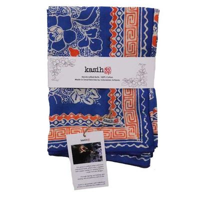 Alternate image for Large 39 Hand Dyed Batik Bandana, 100% Soft Cotton, Sunset Sky