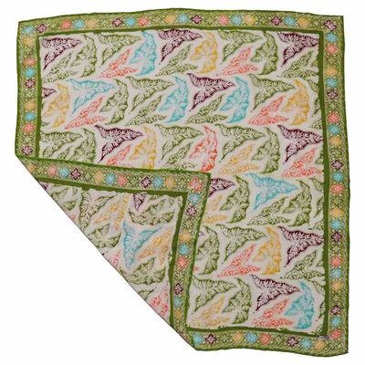 Alternate image for Large 39 Hand Dyed Batik Bandana, 100% Soft Cotton, Tropical Trapestry