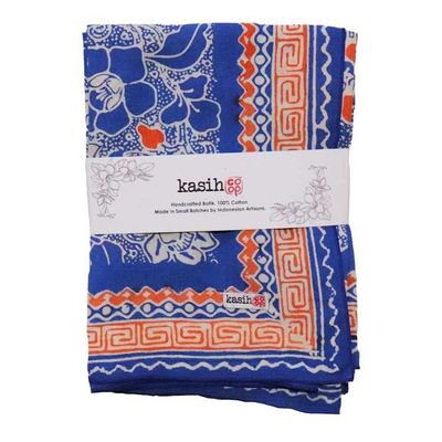 Alternate image for Large 39 Hand Dyed Batik Bandana, 100% Soft Cotton, Sunset Sky