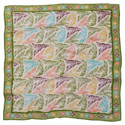 Alternate image for Large 39 Hand Dyed Batik Bandana, 100% Soft Cotton, Tropical Trapestry