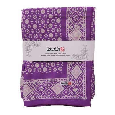 Alternate image for Large 39 Hand Dyed Batik Bandana, 100% Soft Cotton, Timeless Trace