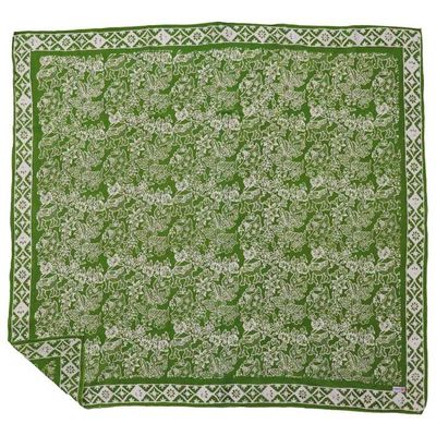 Alternate image for Large 39 Hand Dyed Batik Bandana, 100% Soft Cotton, Green Serenity