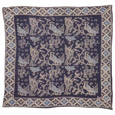 Primary image for Hand Dyed Batik Bandana, 100% Soft Cotton, Bird Song (BAN0227-4)