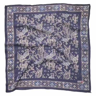 Alternate image for Hand Dyed Batik Bandana, 100% Soft Cotton, Bird Song (BAN0227-4)