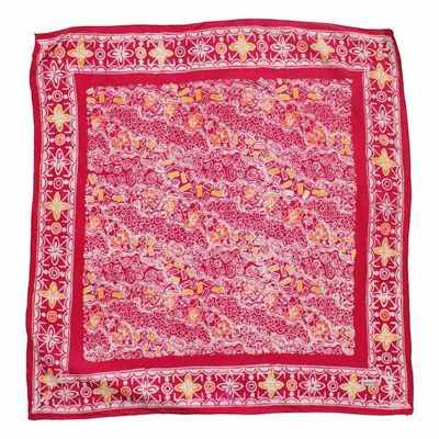 Alternate image for Hand Dyed Batik Bandana, 100% Soft Cotton, Magenta Magic, Pink