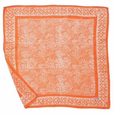 Alternate image for Hand Dyed Batik Bandana - Soft Lightweight Cotton, Golden Iris, In Peach Color