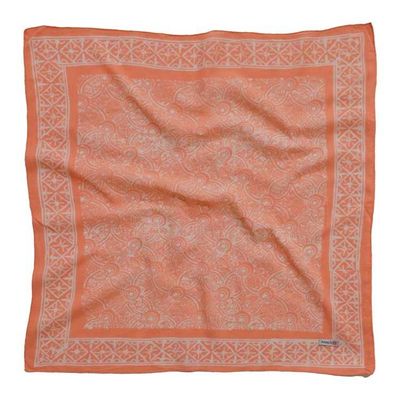 Alternate image for Hand Dyed Batik Bandana - Soft Lightweight Cotton, Golden Iris, In Peach Color