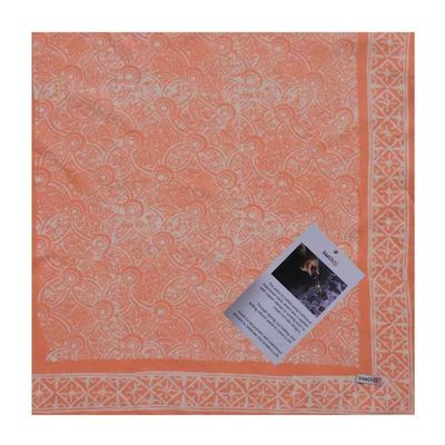 Alternate image for Hand Dyed Batik Bandana - Soft Lightweight Cotton, Golden Iris, In Peach Color