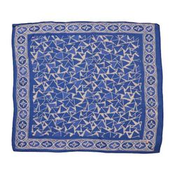 Image for Hand Dyed Batik Bandana, 100% Soft Cotton, Ocean Prism, Blue, White