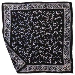 Image for Hand Dyed Batik Bandana, 100% Soft Cotton, Mark, Black, White