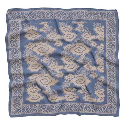 Alternate image for Hand Dyed Batik Bandana, 100% Soft Cotton, Pewter Sky, Grey