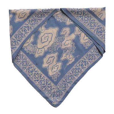 Alternate image for Hand Dyed Batik Bandana, 100% Soft Cotton, Pewter Sky, Grey