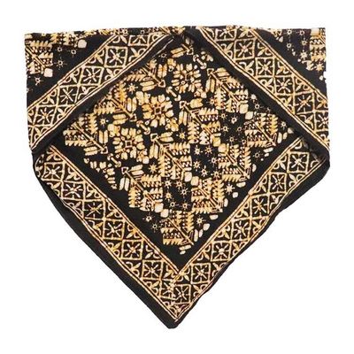 Alternate image for Hand Dyed Batik Bandana, 100% Soft Cotton, Shadow & Soil, Black Brown