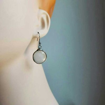 Alternate image for Glow-in-the-Dark Glass Earrings, Handmade Dangles